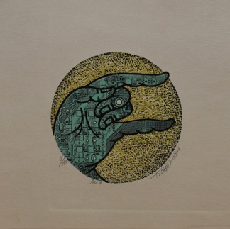 Zuo Wei 佐威
HUST Student
Untitled II 140mm x 140mm
Woodcut with Digital and Embossing